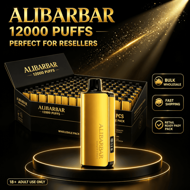 Alibarbar TEQ 12000 puffs disposable vape 3 pack black gold mesh coil vape Australia wholesale