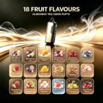 Alibarbar TEQ 12000 puffs disposable vape 18 fruit flavour chart, bulk wholesale 50 packs mesh coil vape for Australian vape shops
