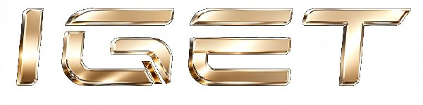 Official metallic IGET brand logo with gradient smoke graphic, manufacturer logo for IGET ONE series disposable vapes, official logo used on Australian vape store igetbarpro10000.com
